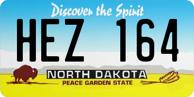 ND license plate HEZ164