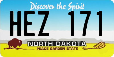 ND license plate HEZ171