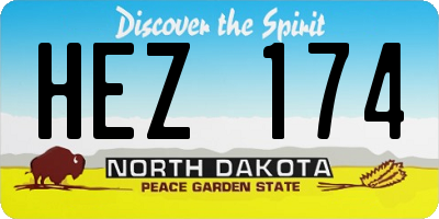 ND license plate HEZ174