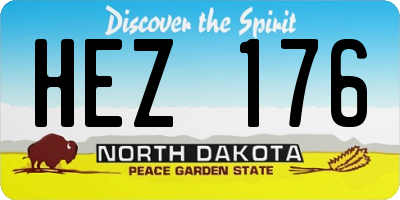 ND license plate HEZ176