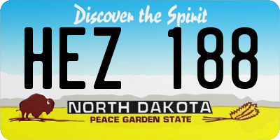 ND license plate HEZ188
