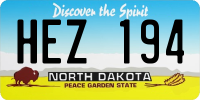 ND license plate HEZ194