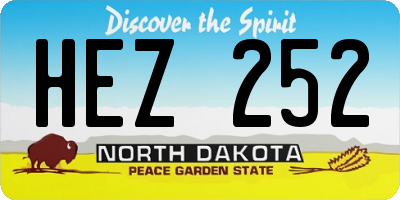ND license plate HEZ252