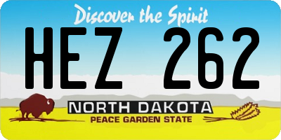 ND license plate HEZ262