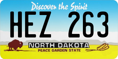ND license plate HEZ263