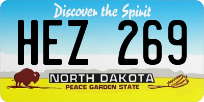 ND license plate HEZ269