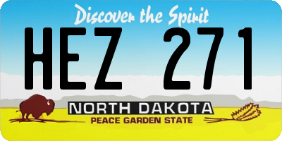 ND license plate HEZ271
