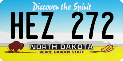 ND license plate HEZ272