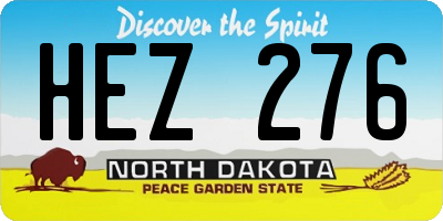 ND license plate HEZ276