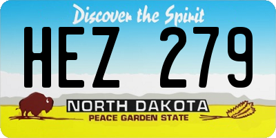ND license plate HEZ279