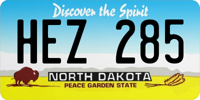 ND license plate HEZ285