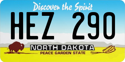 ND license plate HEZ290