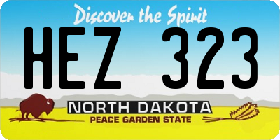 ND license plate HEZ323