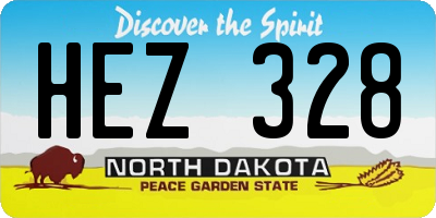 ND license plate HEZ328