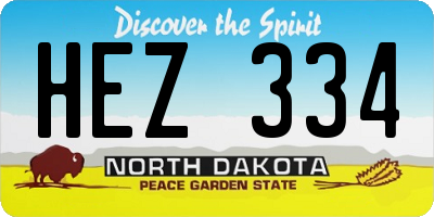 ND license plate HEZ334