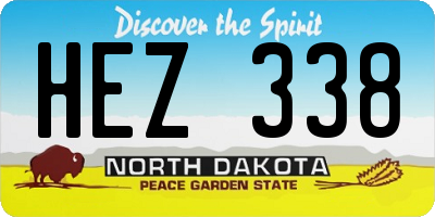 ND license plate HEZ338