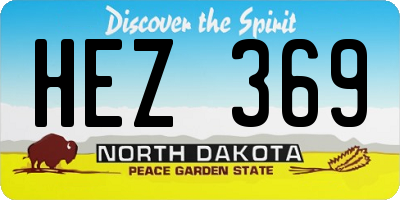 ND license plate HEZ369