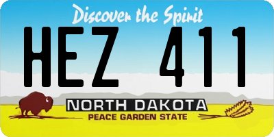 ND license plate HEZ411