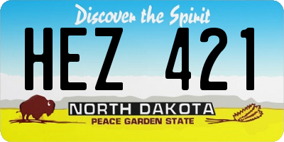 ND license plate HEZ421