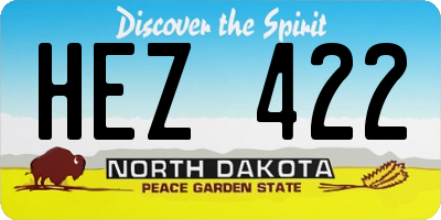 ND license plate HEZ422