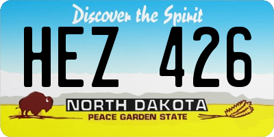 ND license plate HEZ426