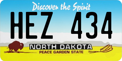 ND license plate HEZ434