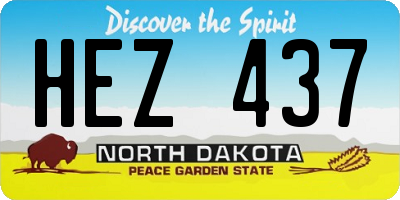 ND license plate HEZ437