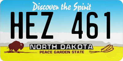 ND license plate HEZ461