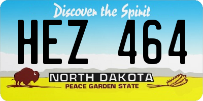 ND license plate HEZ464
