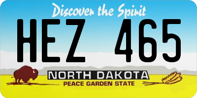 ND license plate HEZ465