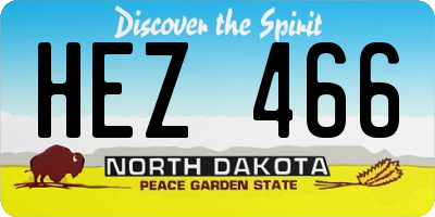ND license plate HEZ466