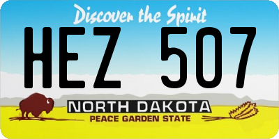 ND license plate HEZ507