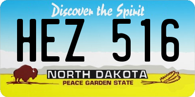 ND license plate HEZ516