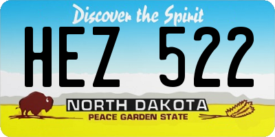 ND license plate HEZ522