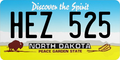 ND license plate HEZ525