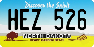 ND license plate HEZ526