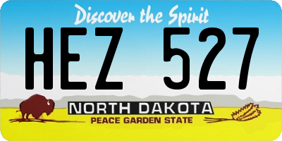 ND license plate HEZ527