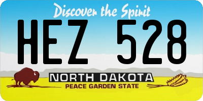 ND license plate HEZ528