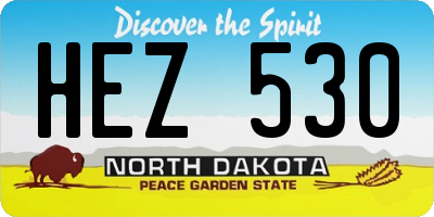 ND license plate HEZ530