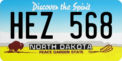 ND license plate HEZ568