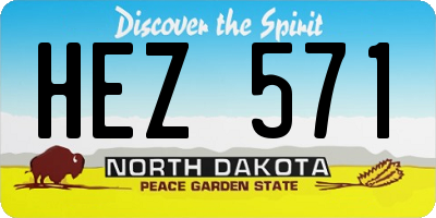 ND license plate HEZ571