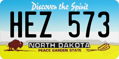 ND license plate HEZ573
