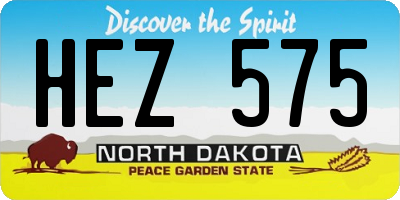 ND license plate HEZ575