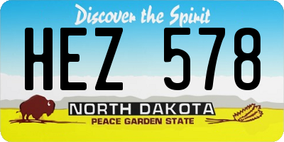 ND license plate HEZ578