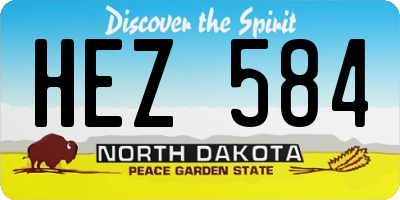 ND license plate HEZ584