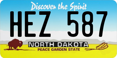 ND license plate HEZ587