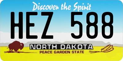 ND license plate HEZ588
