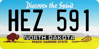 ND license plate HEZ591