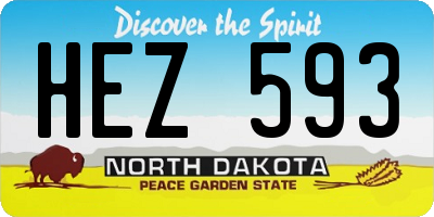 ND license plate HEZ593