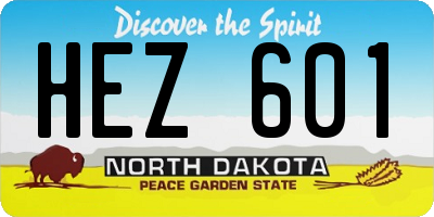 ND license plate HEZ601